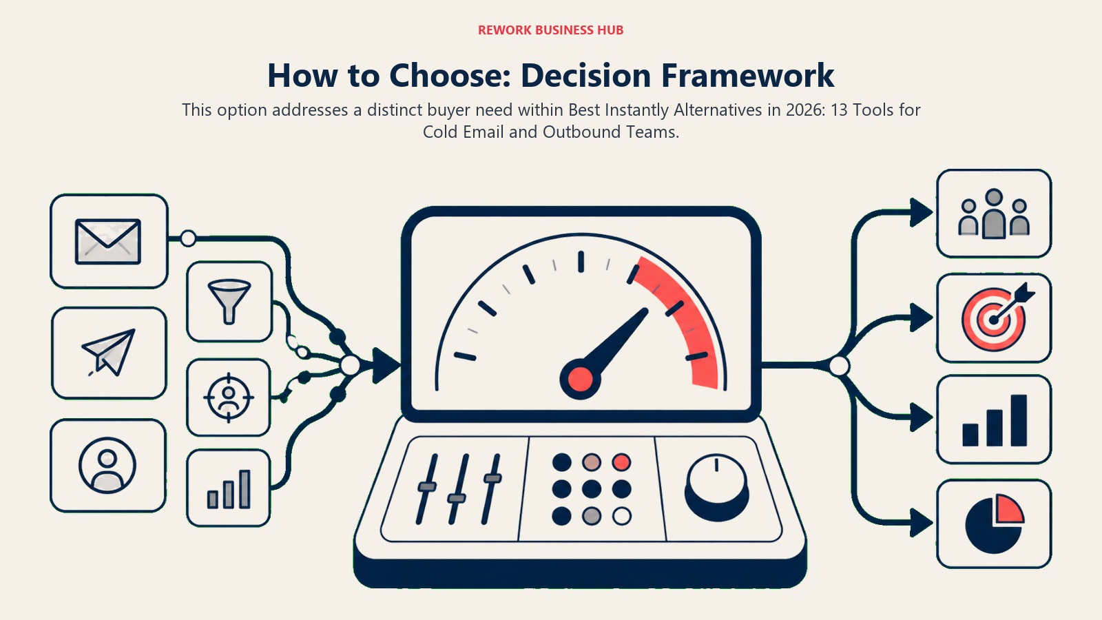 How to Choose: Decision Framework shown with a signal console with one focal indicator
