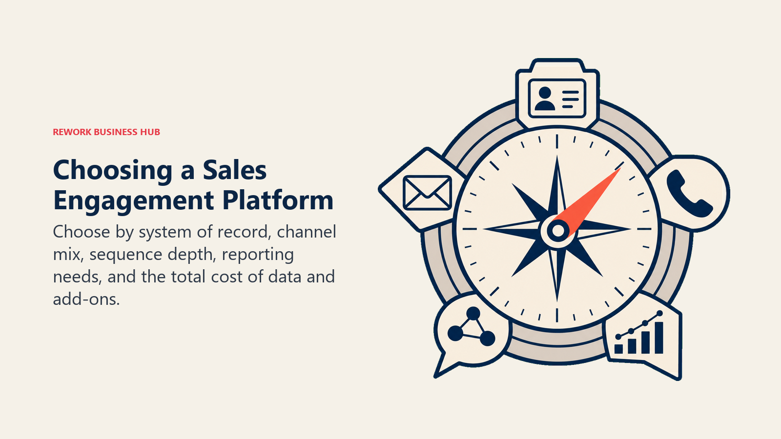 Choosing a Sales Engagement Platform illustrated with sales engagement compass