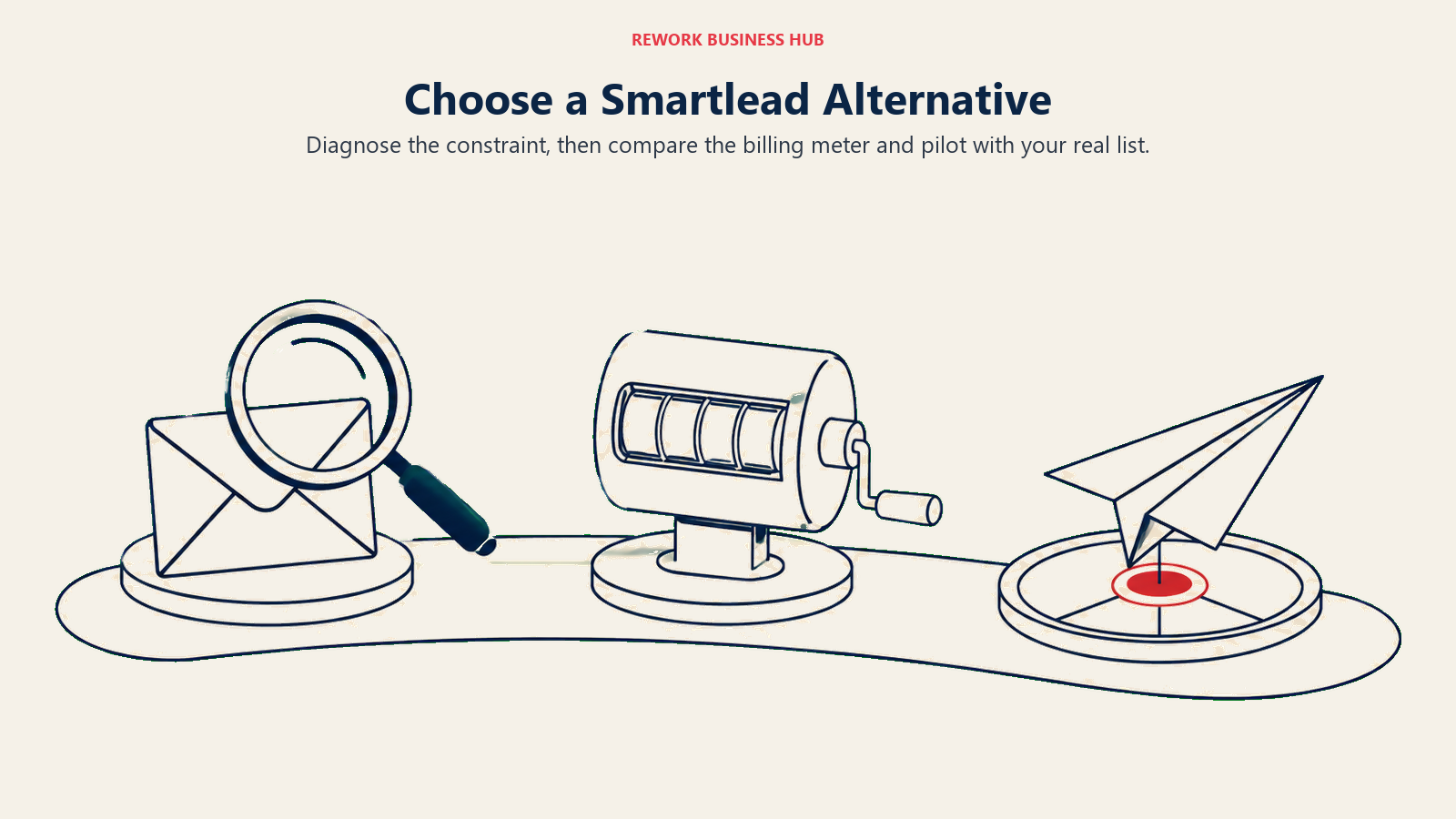 Message diagnosis, billing counter and pilot target for choosing a Smartlead alternative