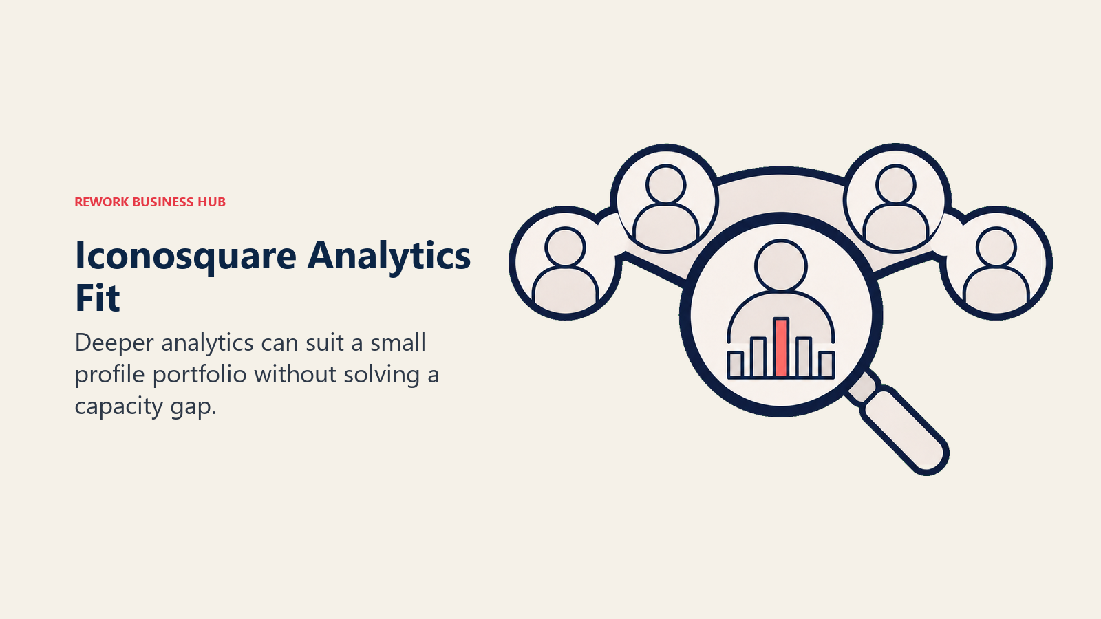 Iconosquare Analytics Fit shown with analytics lens