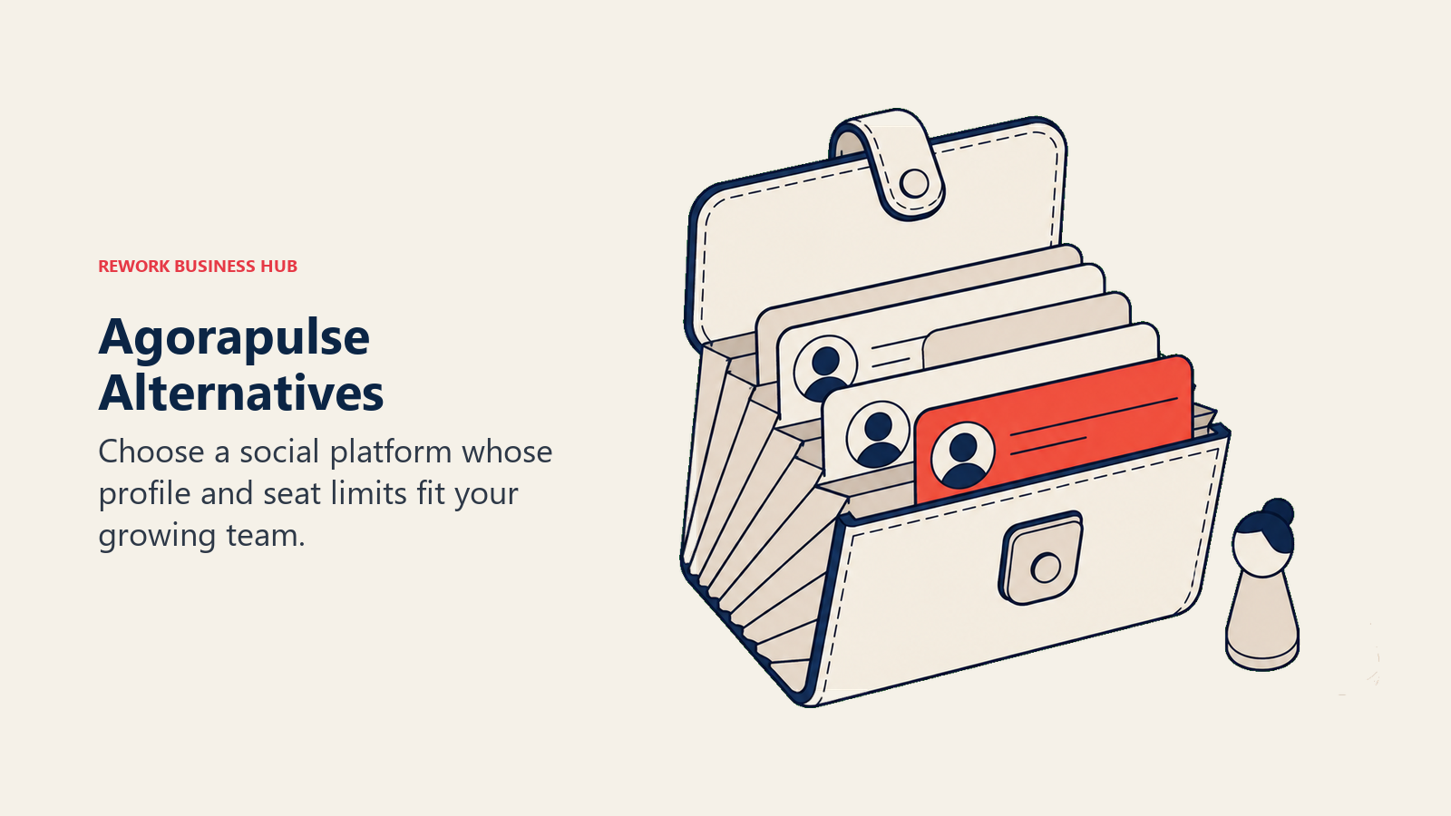 Agorapulse Alternatives shown with accordion organizer