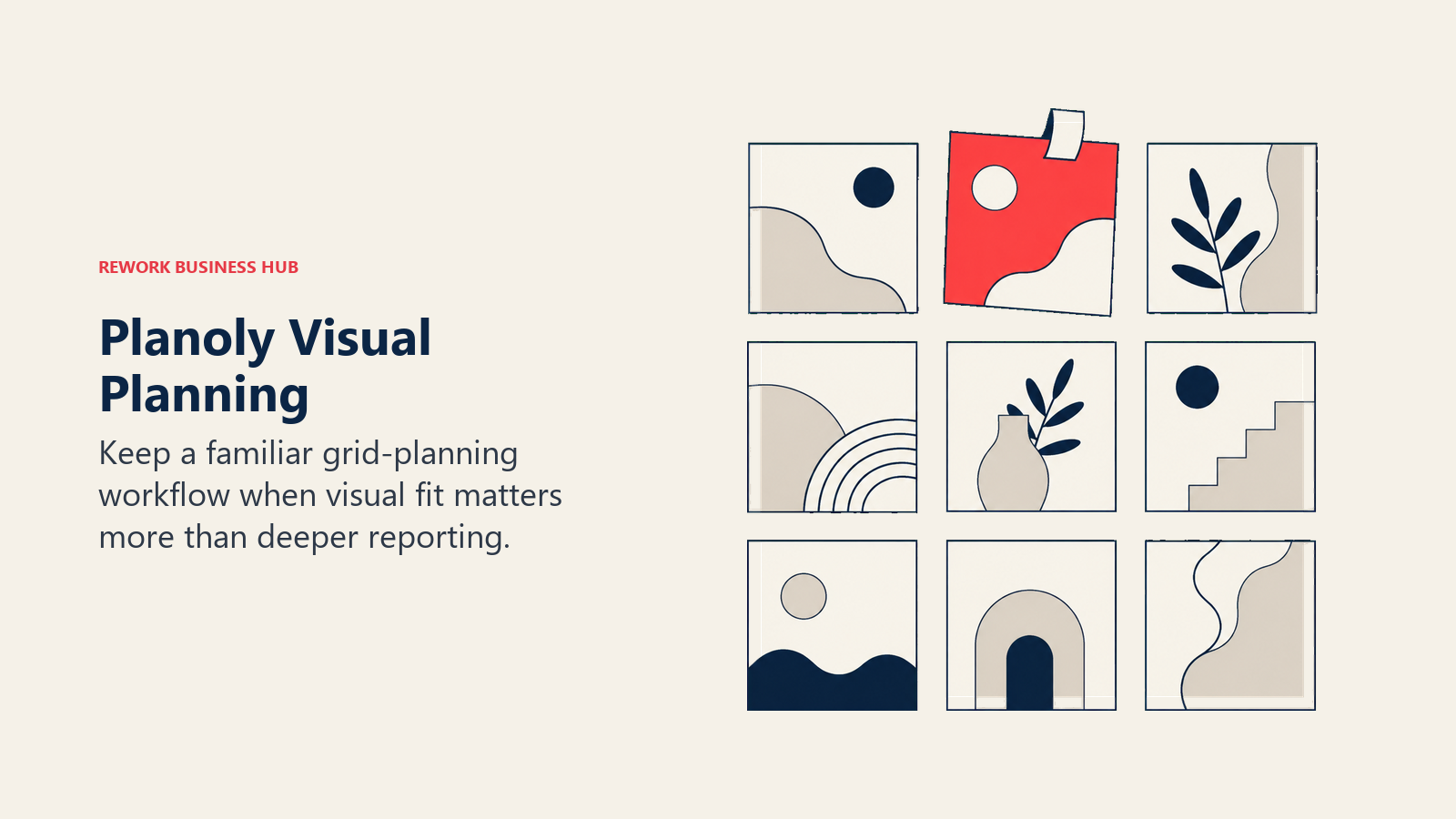 Planoly Visual Planning: a photo tile being rearranged in a visual feed grid
