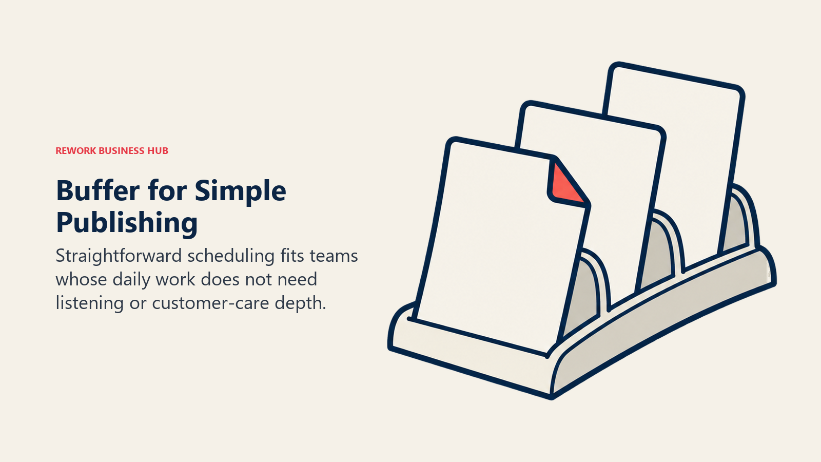 Buffer for Simple Publishing illustrated by three pages on short schedule rail