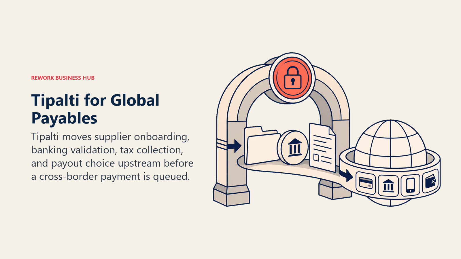 Tipalti global payables portal collecting supplier banking and tax records before cross-border payout