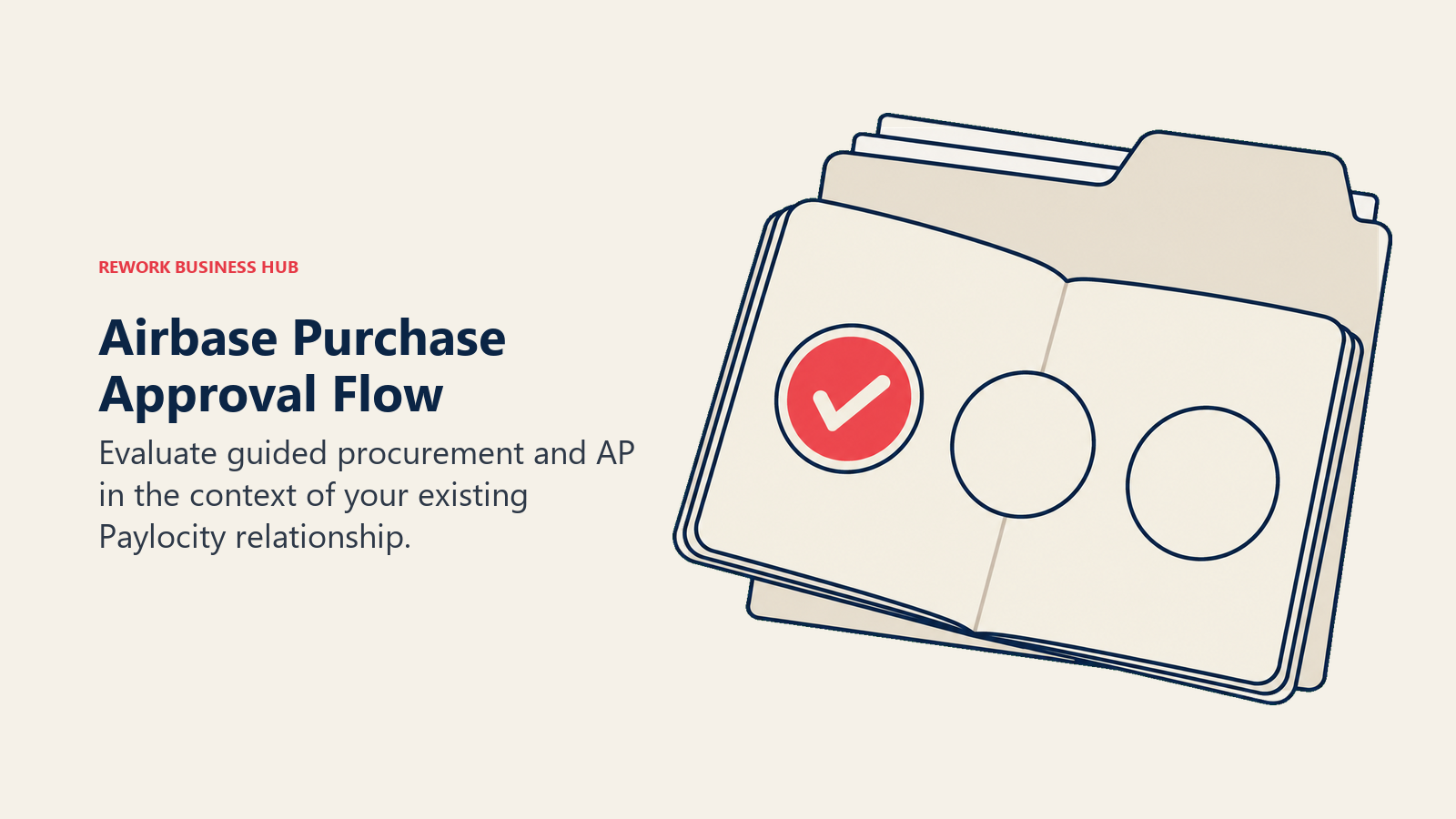 Airbase Purchase Approval Flow: approval passport illustrating evaluate guided procurement and AP in the context of your existing Paylocity relationship.