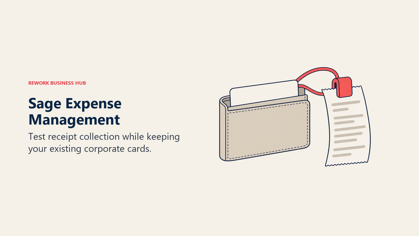 Sage Expense Management: A receipt is linked to a card already held in a wallet.
