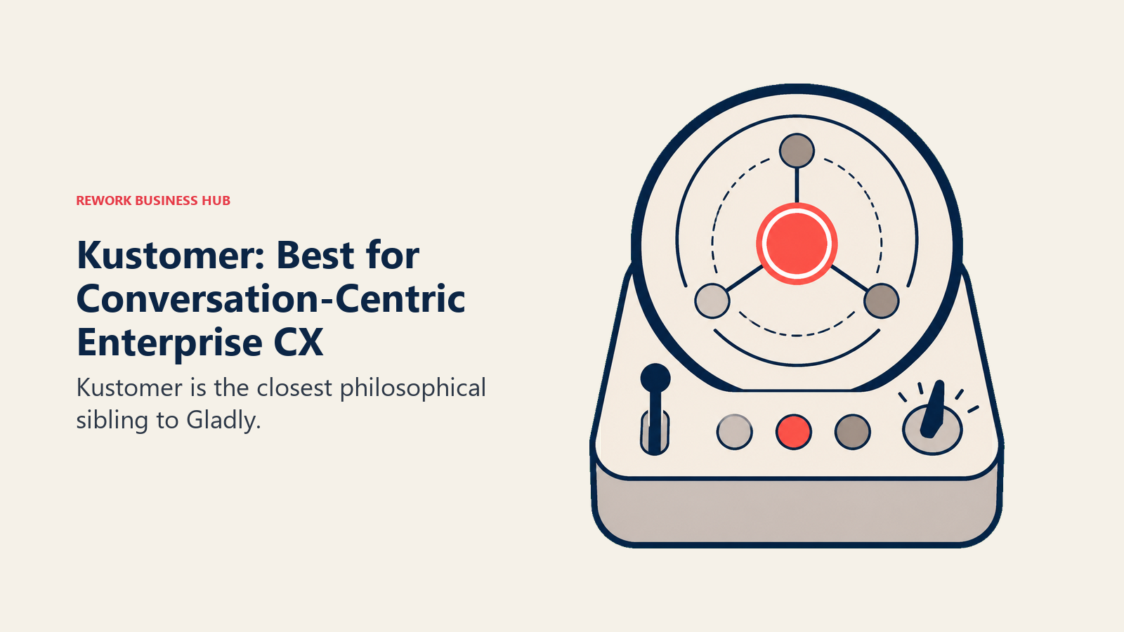 Kustomer: Best for Conversation-Centric Enterprise CX shown with a signal console with one focal indicator