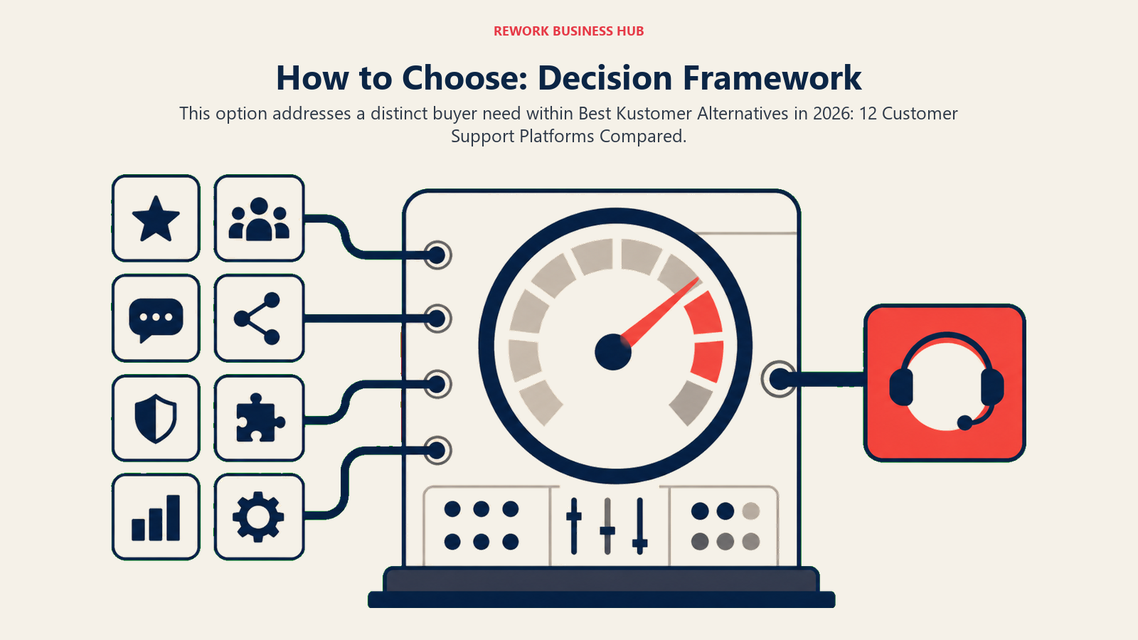 How to Choose: Decision Framework shown with a signal console with one focal indicator
