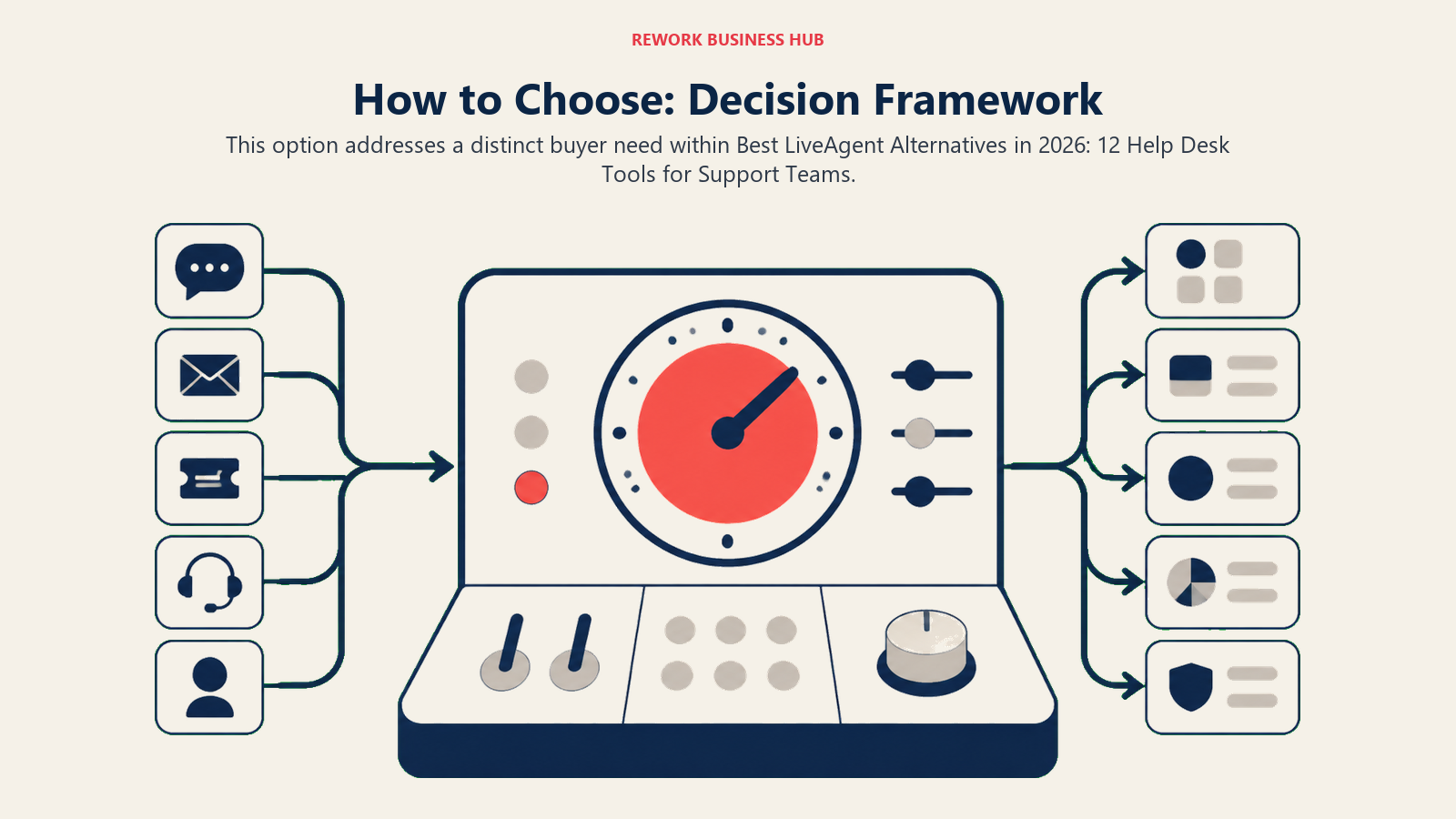 How to Choose: Decision Framework shown with a signal console with one focal indicator