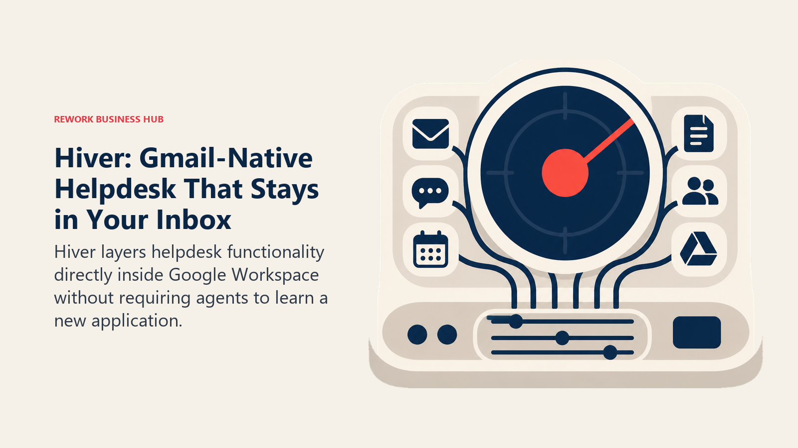 Hiver: Gmail-Native Helpdesk That Stays in Your Inbox shown with a signal console with one focal indicator