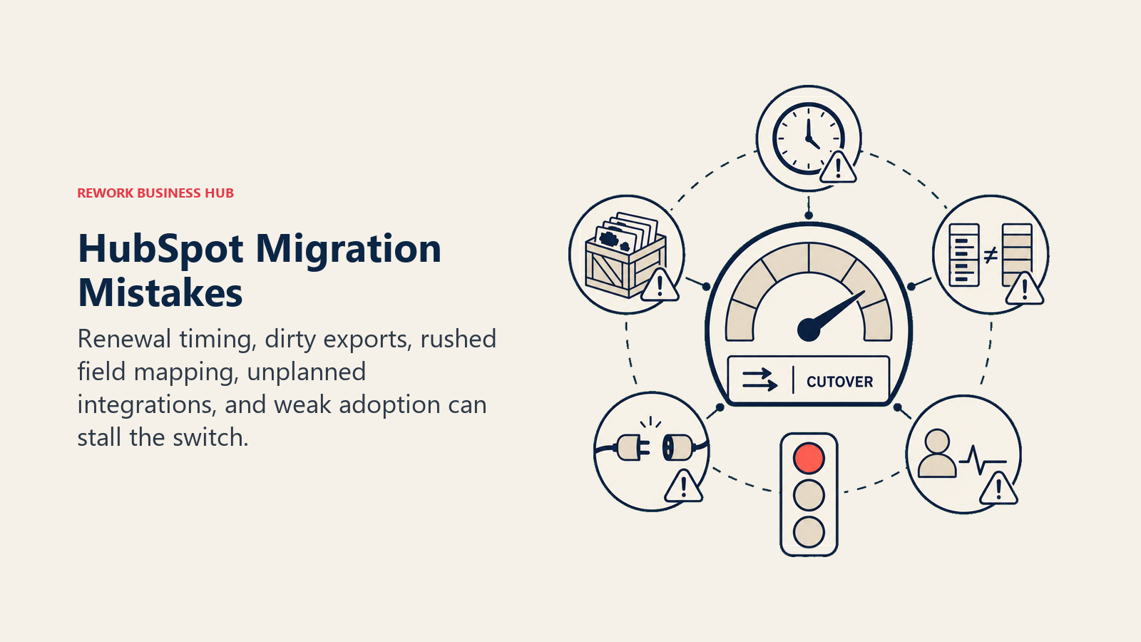 HubSpot Migration Mistakes: migration risk dashboard
