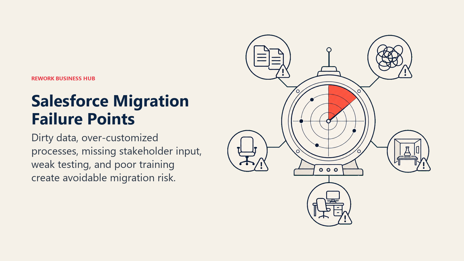 Salesforce Migration Failure Points: migration failure radar