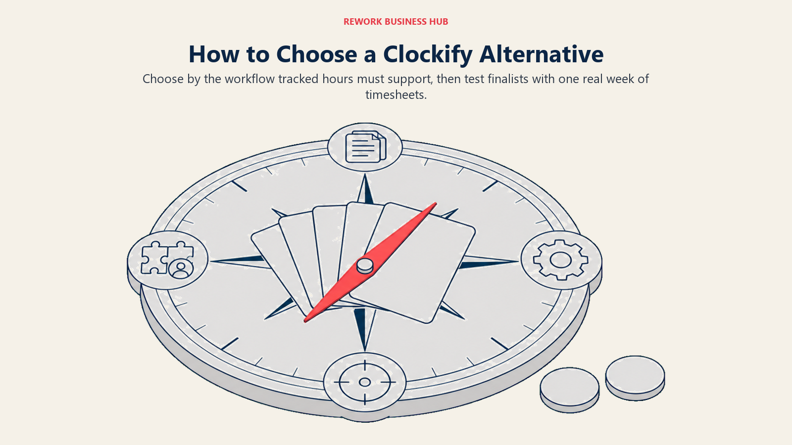 How to choose a Clockify alternative using a workflow-fit compass and one real week of timesheets