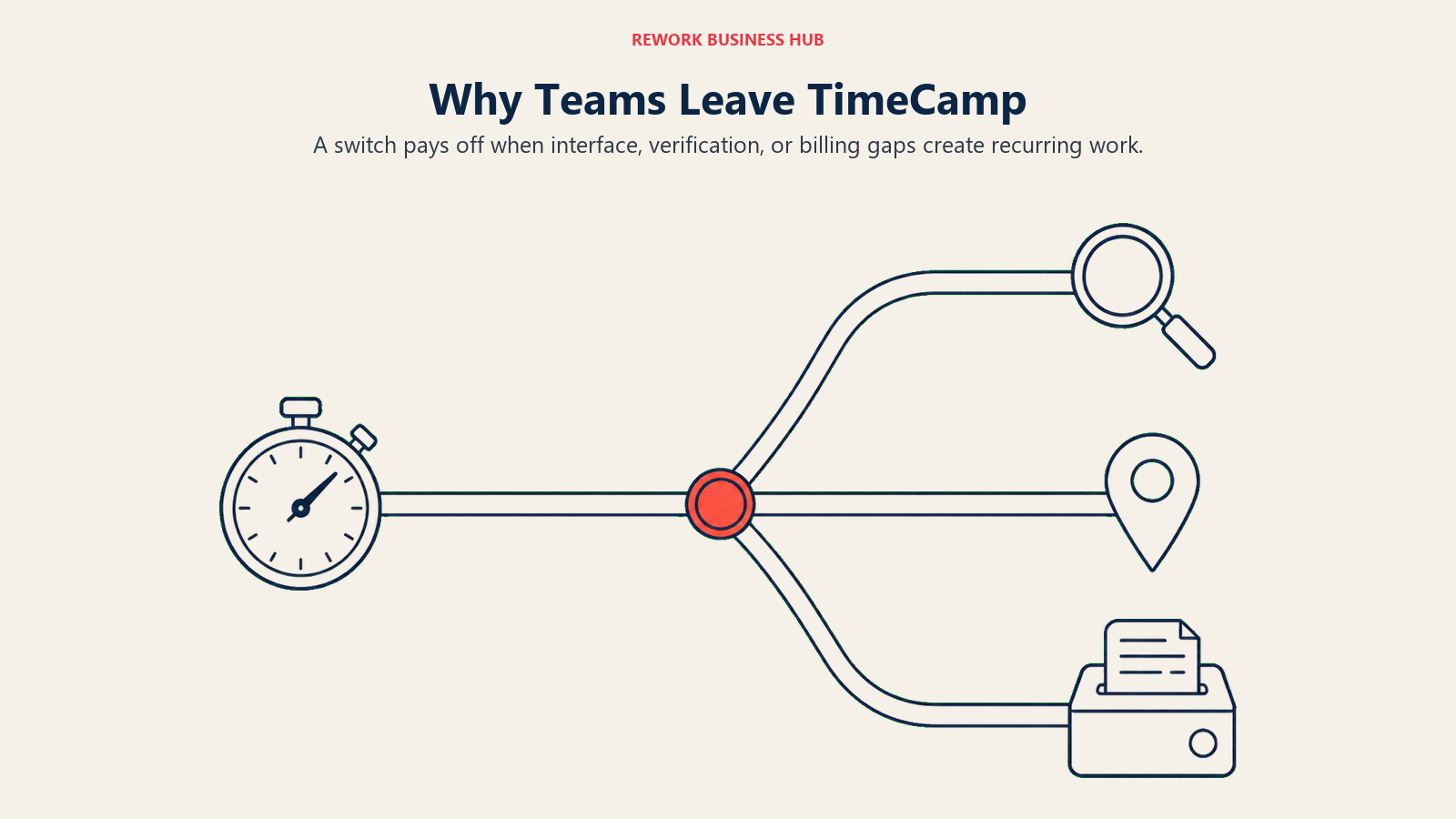 Time-tracking paths for interface clarity, field verification, and client billing
