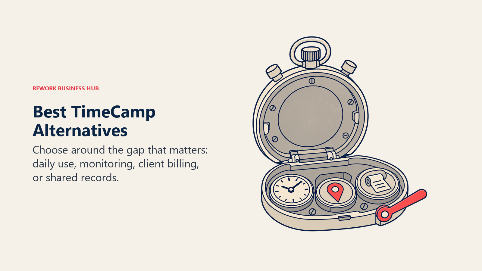Stopwatch with interchangeable inserts for choosing a TimeCamp alternative