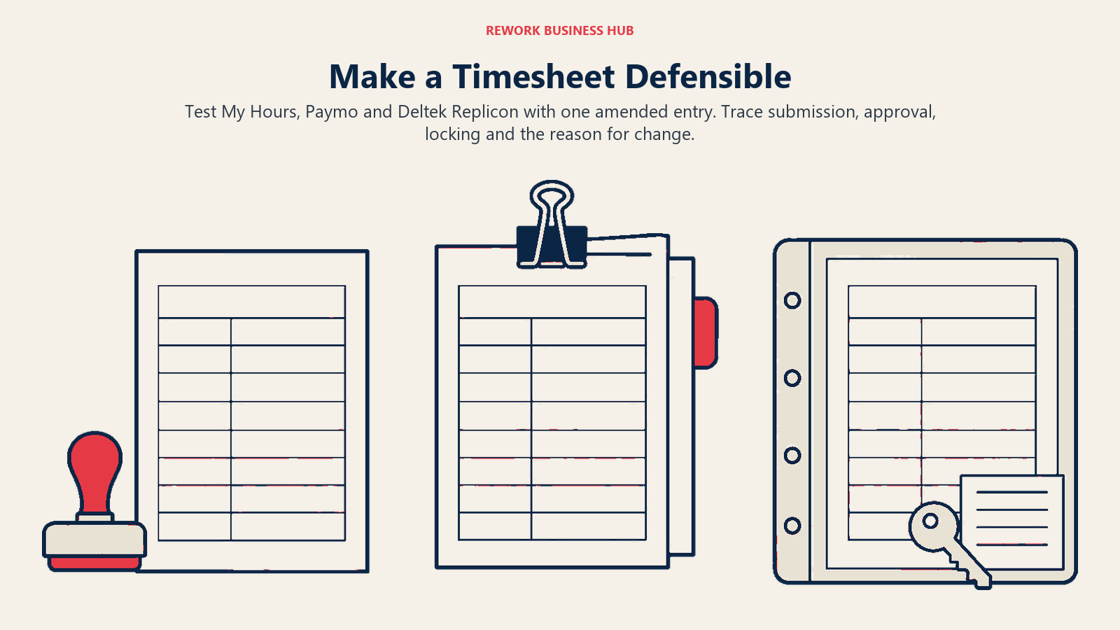 Make a Timesheet Defensible: Test My Hours, Paymo and Deltek Replicon with one amended entry. Trace submission, approval, locking and the reason for change.