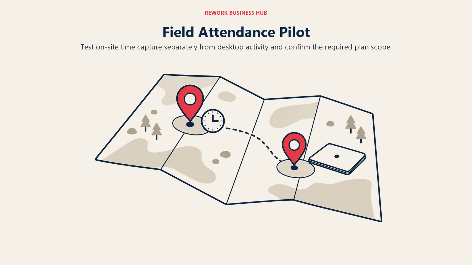 Field Attendance Pilot illustrated by wide folded map
