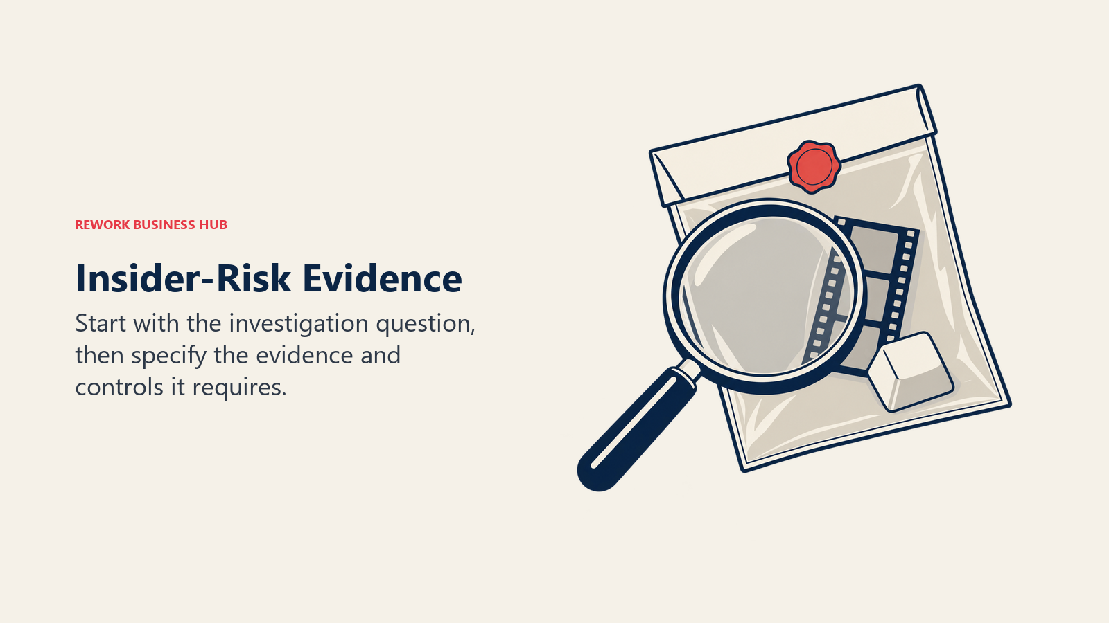 Insider-Risk Evidence illustrated by diagonal evidence folder