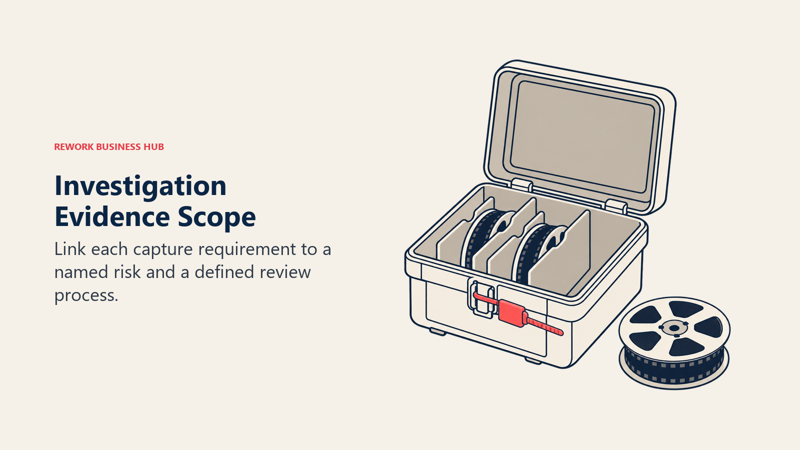 Investigation Evidence Scope illustrated by open evidence case