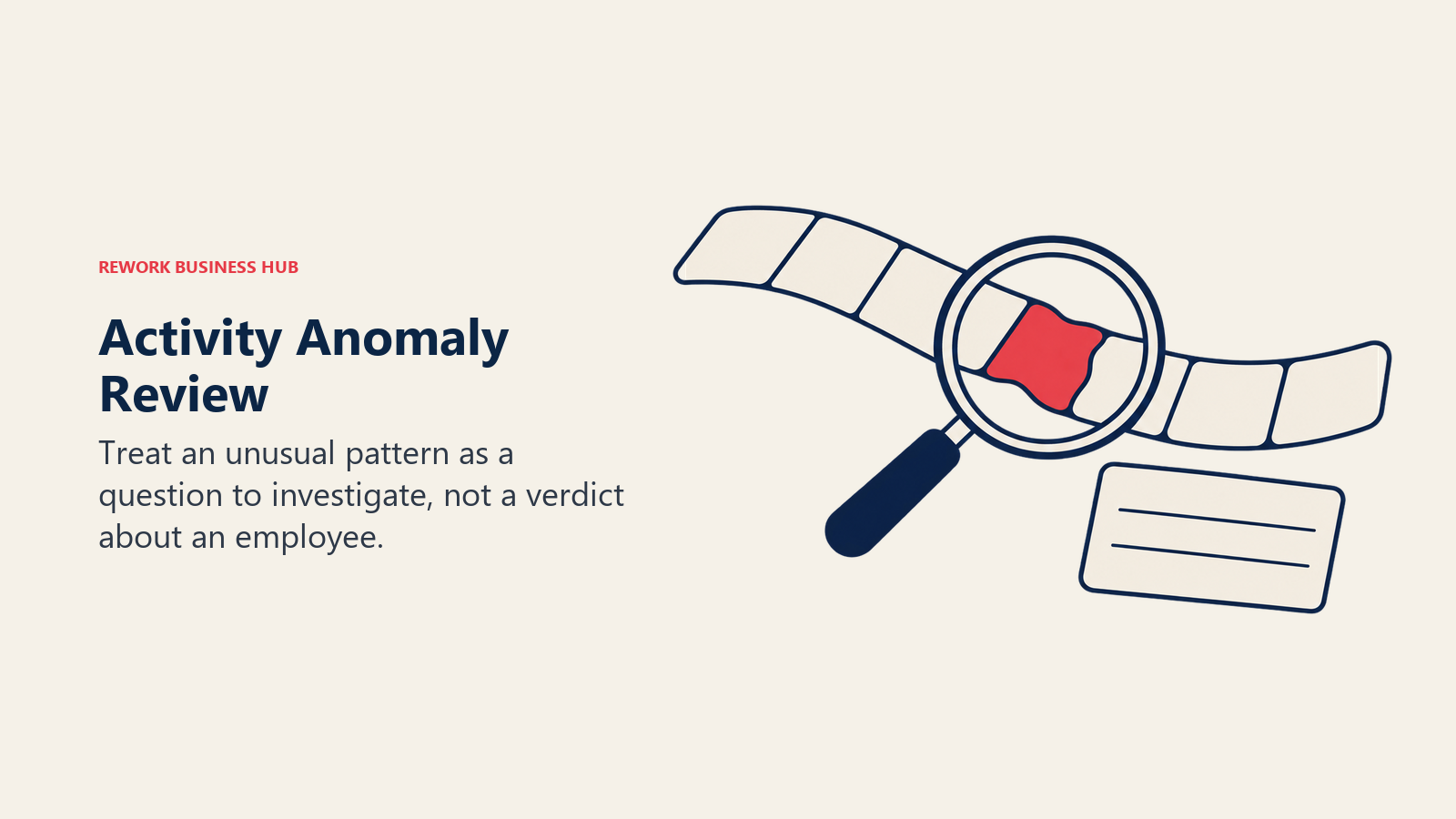 Activity Anomaly Review illustrated by lifted anomaly tile
