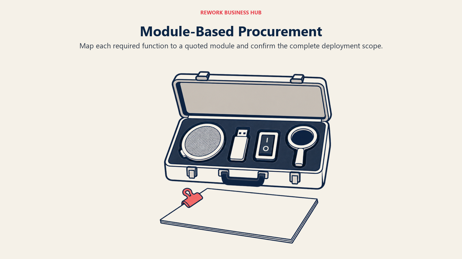 Module-Based Procurement illustrated by procurement case and quote