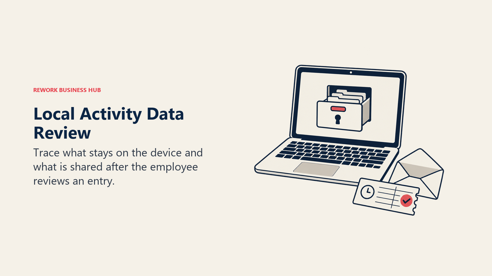 Local Activity Data Review illustrated by local drawer and shared ticket